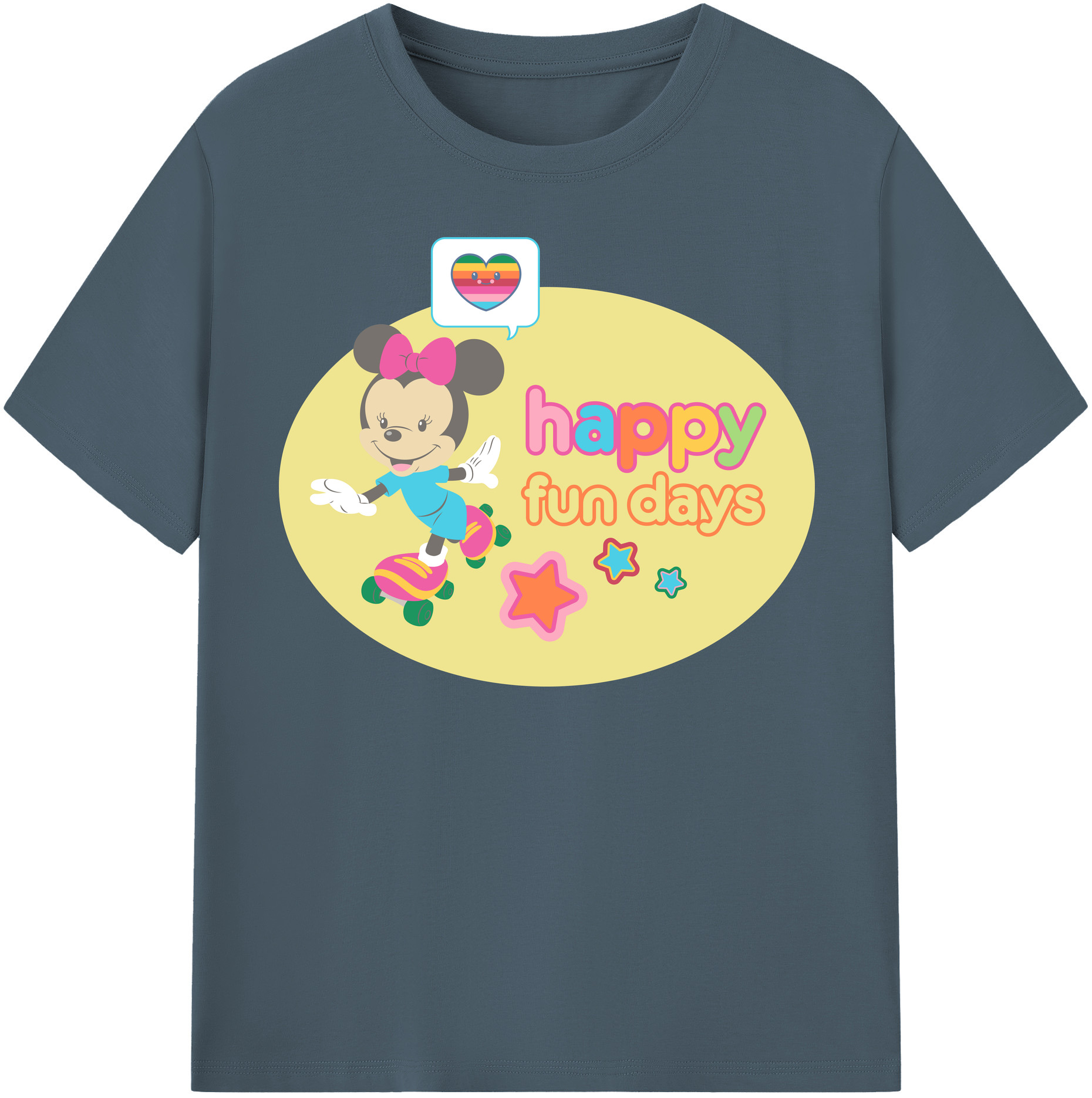 （画像用） ミッキーマウス Mickey Mouse 綿100％半袖Tシャツ（フロントプリント）